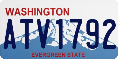 WA license plate ATV1792