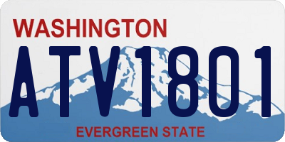 WA license plate ATV1801