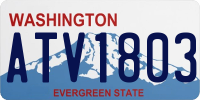 WA license plate ATV1803