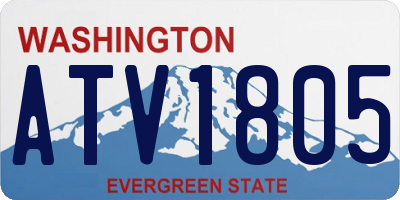 WA license plate ATV1805