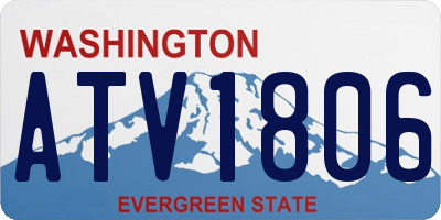 WA license plate ATV1806