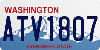 WA license plate ATV1807