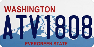 WA license plate ATV1808