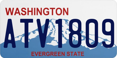 WA license plate ATV1809