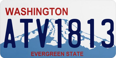 WA license plate ATV1813