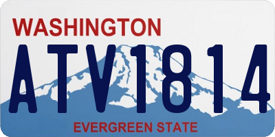 WA license plate ATV1814