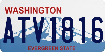 WA license plate ATV1816