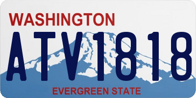 WA license plate ATV1818