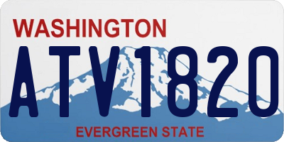 WA license plate ATV1820
