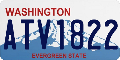 WA license plate ATV1822