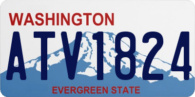 WA license plate ATV1824