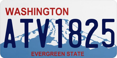 WA license plate ATV1825