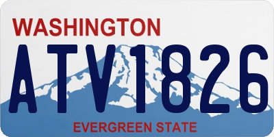 WA license plate ATV1826