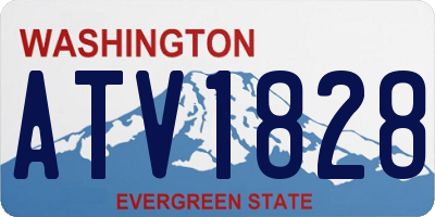 WA license plate ATV1828