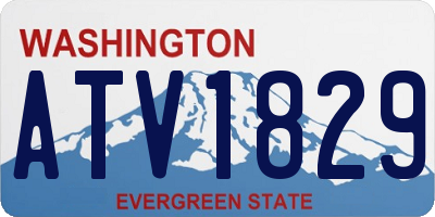 WA license plate ATV1829