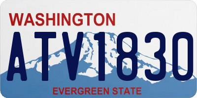 WA license plate ATV1830