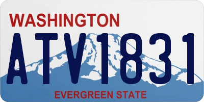 WA license plate ATV1831