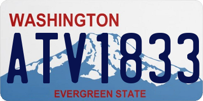 WA license plate ATV1833