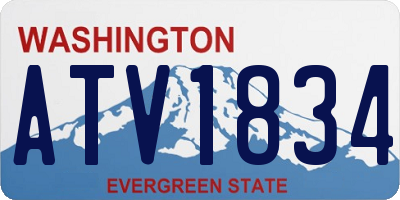 WA license plate ATV1834