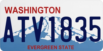 WA license plate ATV1835