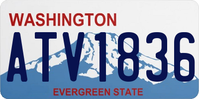 WA license plate ATV1836