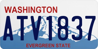 WA license plate ATV1837