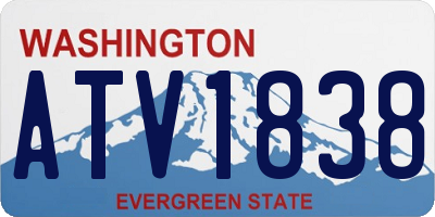 WA license plate ATV1838