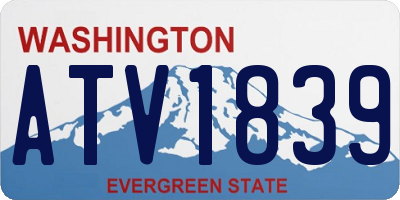 WA license plate ATV1839