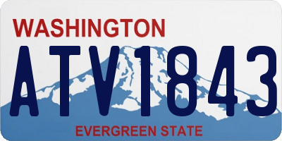 WA license plate ATV1843