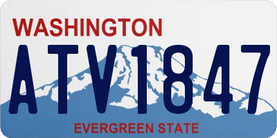 WA license plate ATV1847