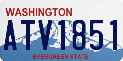 WA license plate ATV1851