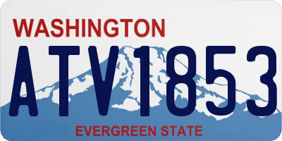 WA license plate ATV1853
