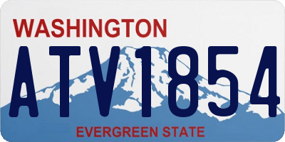 WA license plate ATV1854