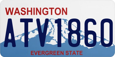 WA license plate ATV1860