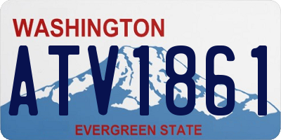 WA license plate ATV1861