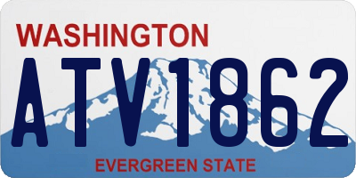 WA license plate ATV1862