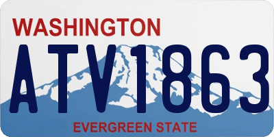 WA license plate ATV1863