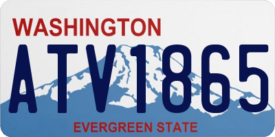 WA license plate ATV1865