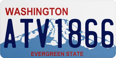WA license plate ATV1866
