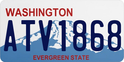 WA license plate ATV1868