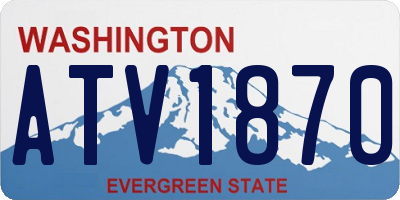 WA license plate ATV1870
