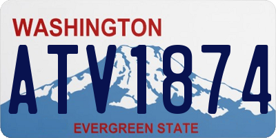 WA license plate ATV1874