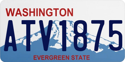 WA license plate ATV1875