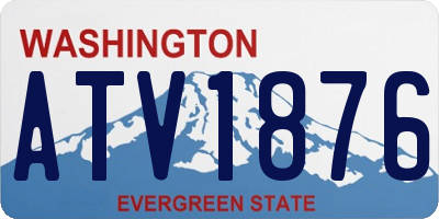 WA license plate ATV1876