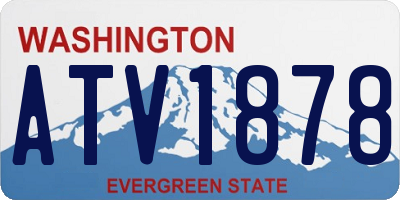 WA license plate ATV1878