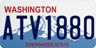 WA license plate ATV1880