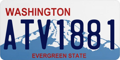 WA license plate ATV1881
