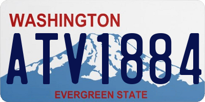 WA license plate ATV1884