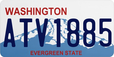 WA license plate ATV1885