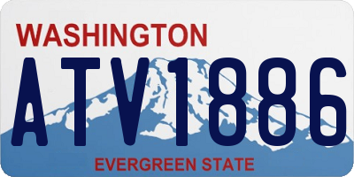 WA license plate ATV1886